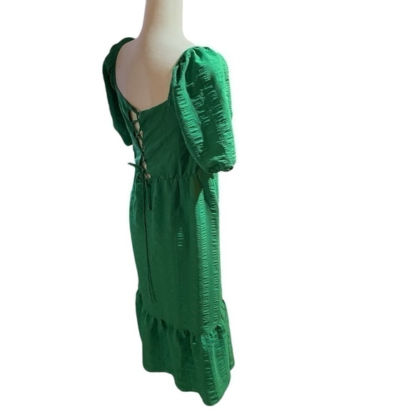 Woven Tiered Midi Dress with Laced-Up Back - Addition Elle Size X = Size 12 - Picture 8 of 16